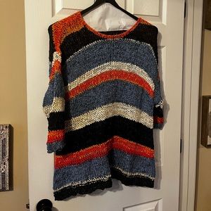 J. Jill Ribbon Yarn Striped Sweater size 2x